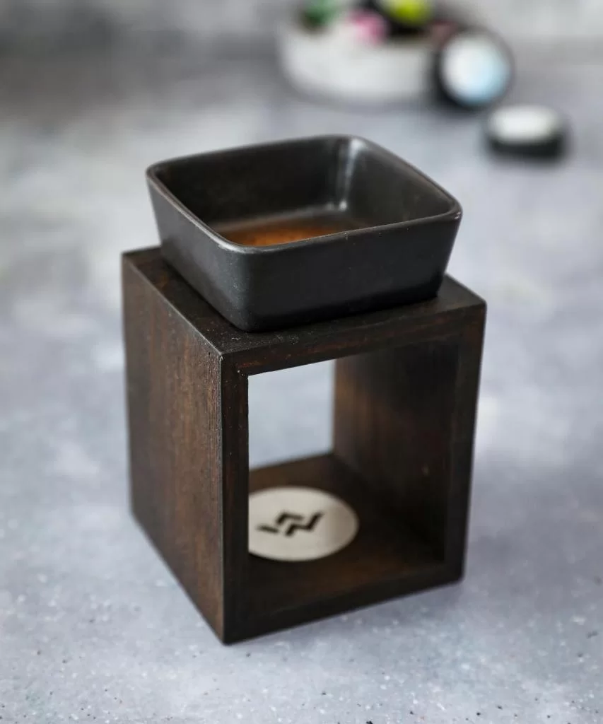 kominek drewniany do wosków zapachowych