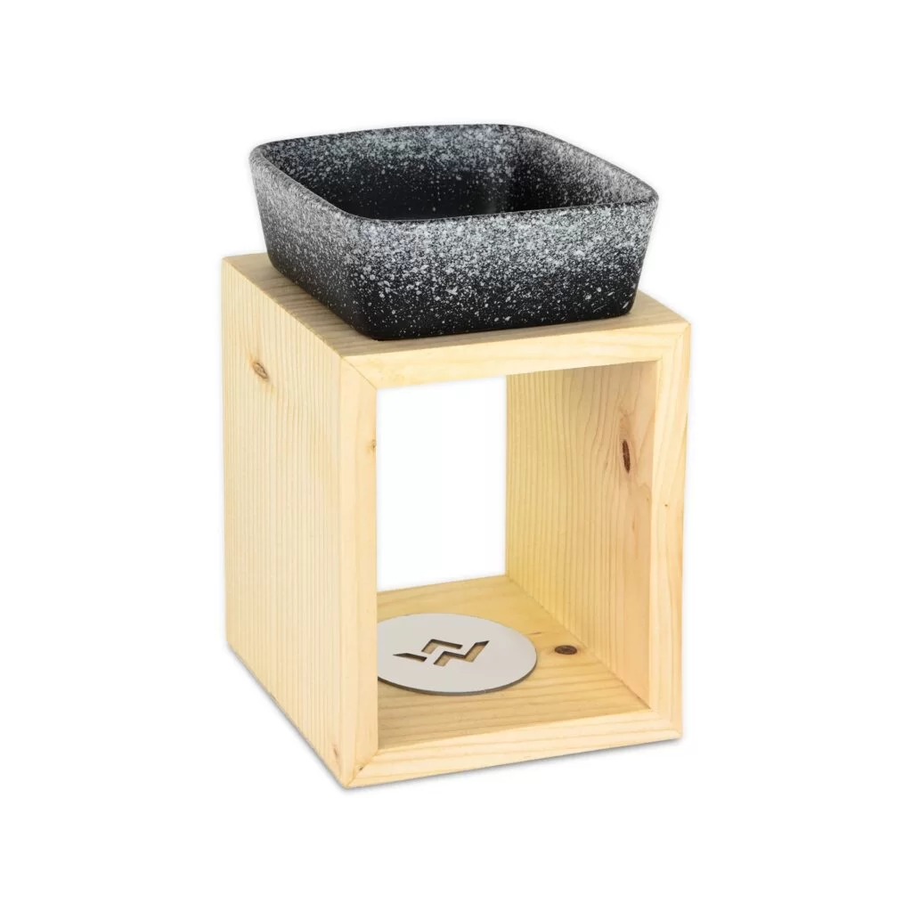 kominek drewniany jasny do wosków sojowych