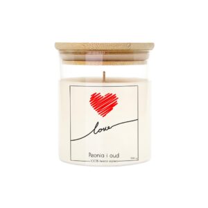 świeca sojowa zapachowa personalizowana serce love