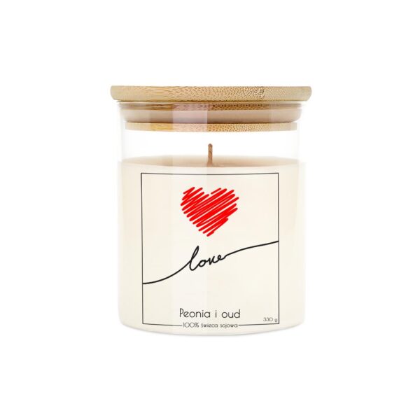 świeca sojowa zapachowa personalizowana serce love
