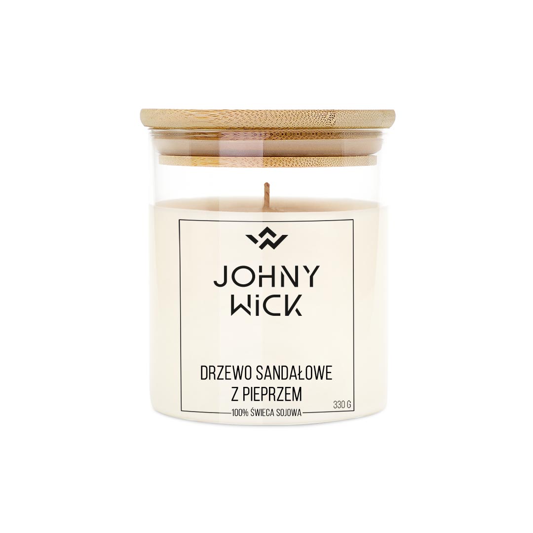 świeca sojowa zapachowa drzewo sandałowe z pieprzem