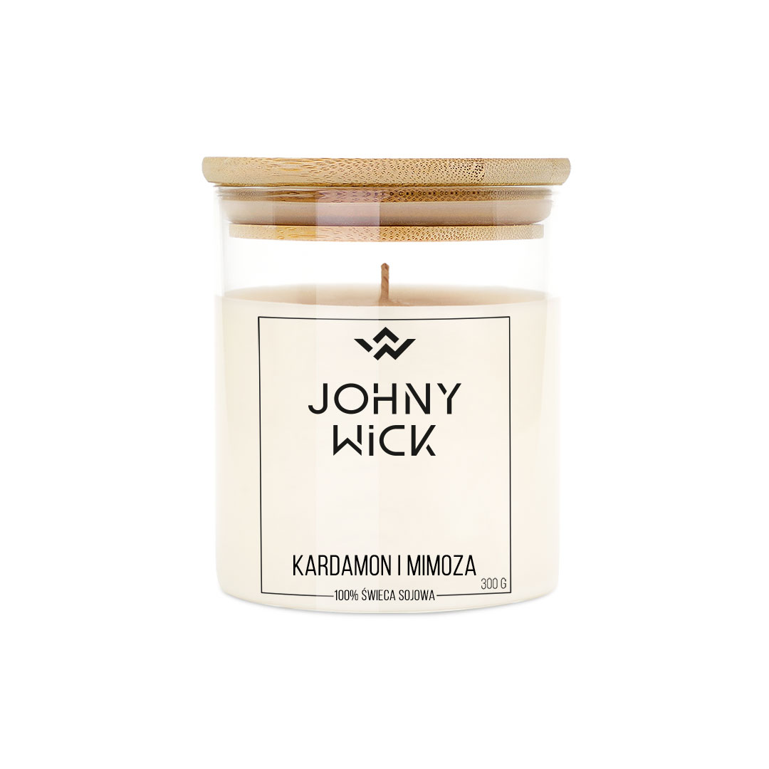 świeca sojowa kardamon i mimoza